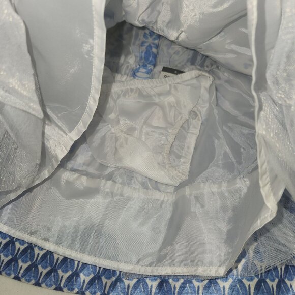 Gymboree Baby Girls 6-12 Months Blue Floral Sleeveless Party Dress With Bow Acce - Picture 4 of 7